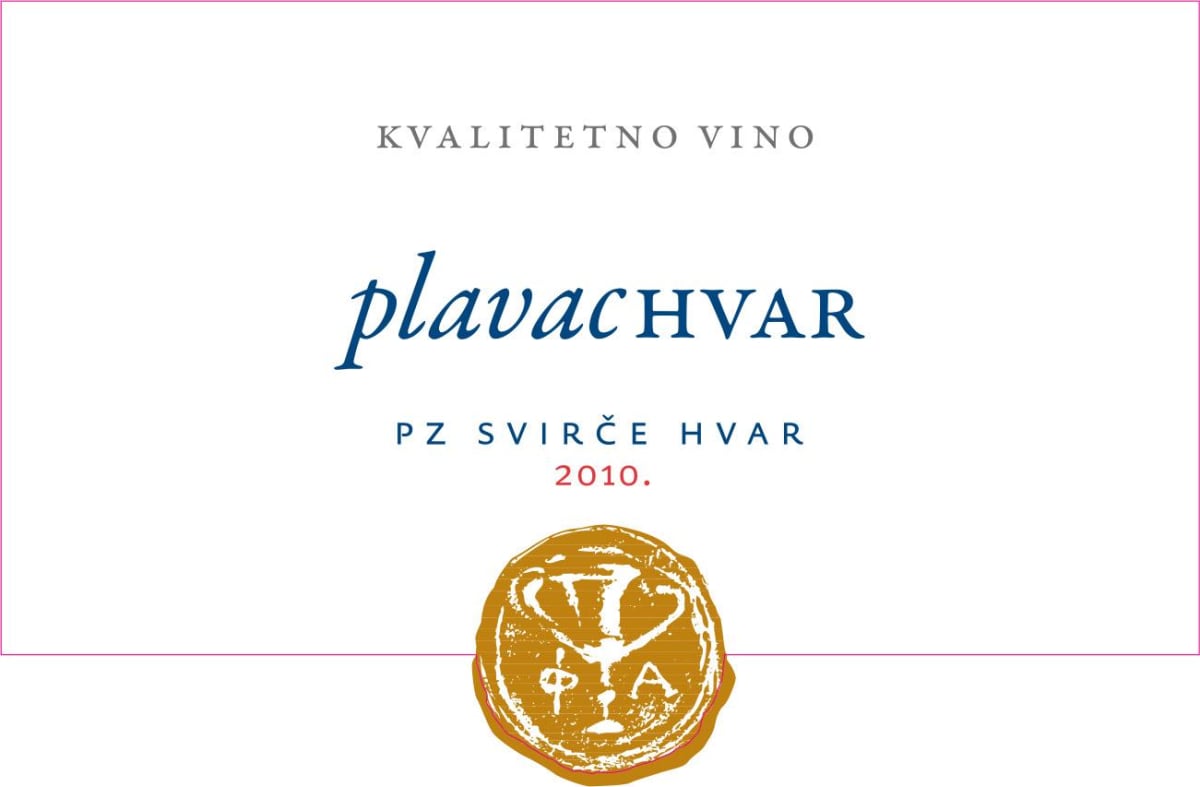 PZ Svirce Plavac Hvar 2010 Front Label