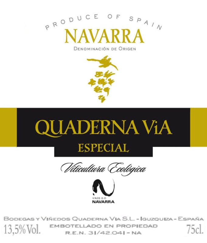 Quaderna Via Especial 2013 Front Label