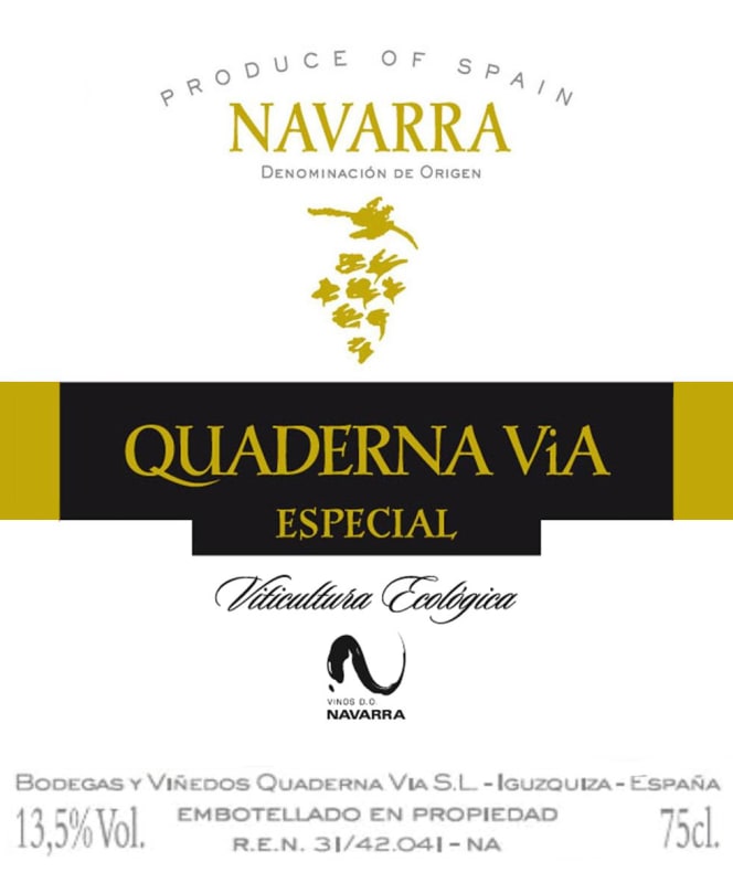 Quaderna Via Especial 2011 Front Label