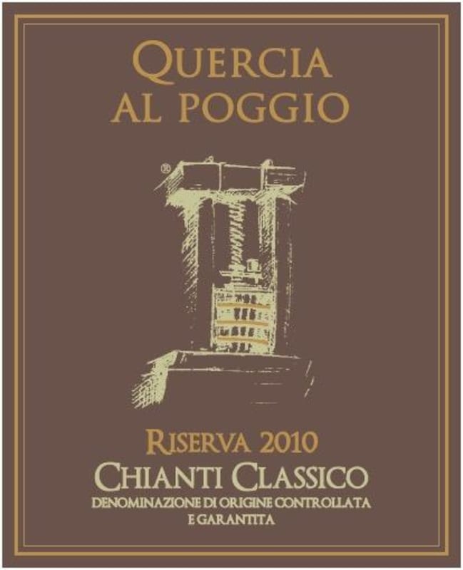 Quercia al Poggio Chianti Classico Riserva 2010 Front Label
