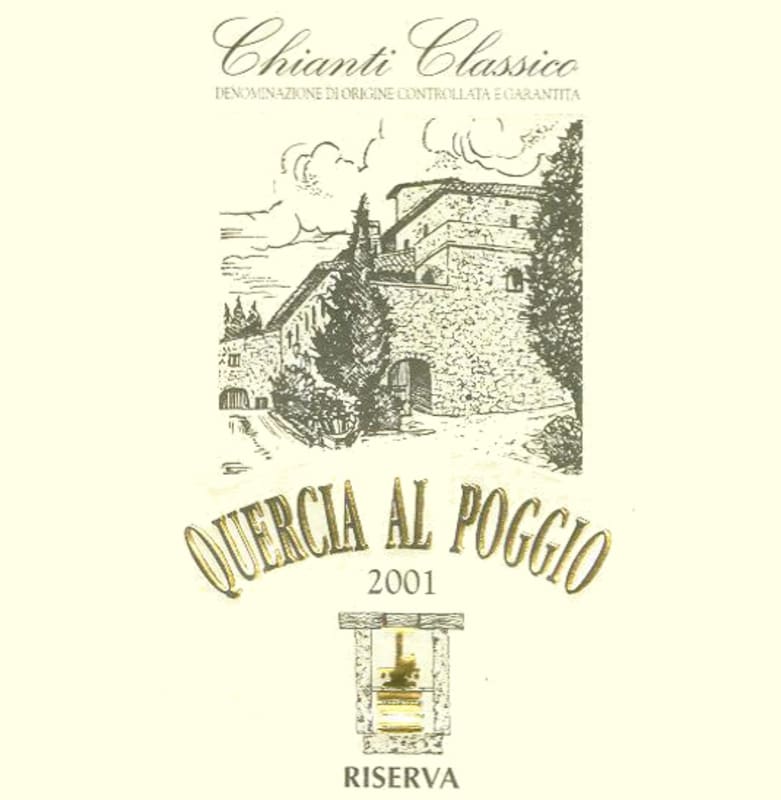 Quercia al Poggio Chianti Classico Riserva 2001 Front Label