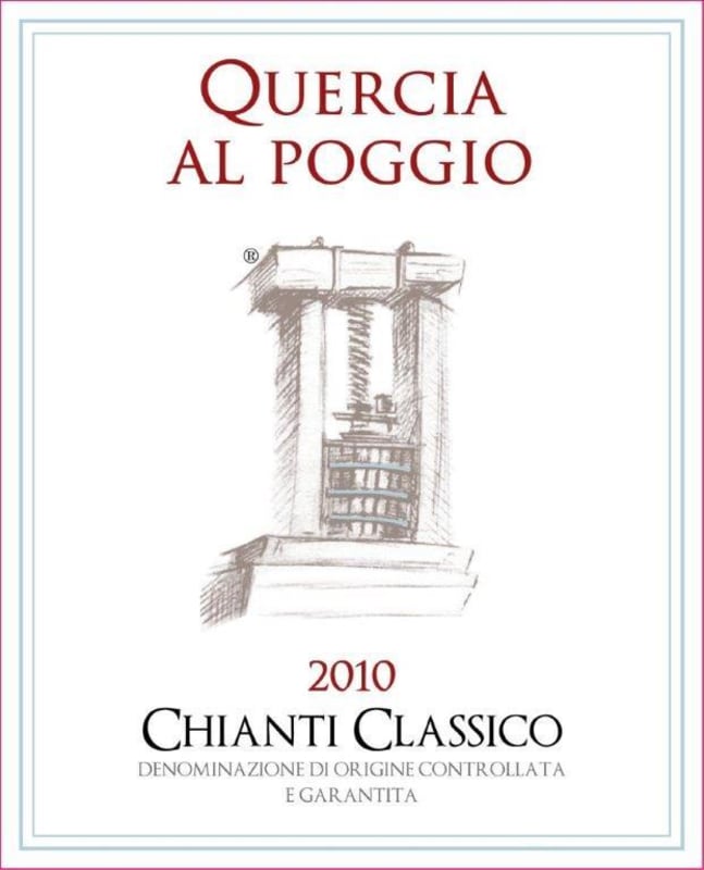 Quercia al Poggio Chianti Classico 2010 Front Label