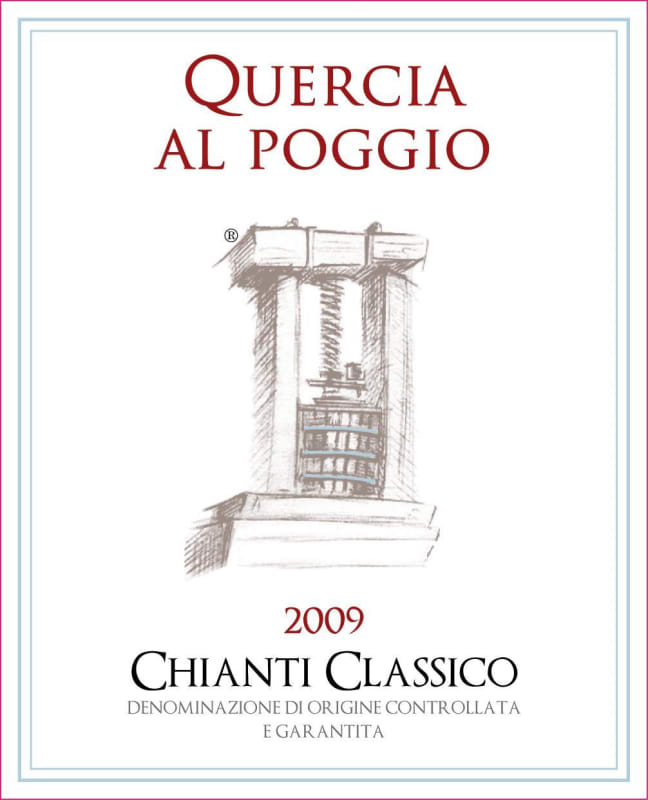 Quercia al Poggio Chianti Classico 2009 Front Label