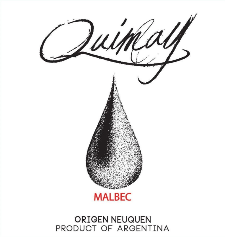 Quimay Malbec 2013 Front Label