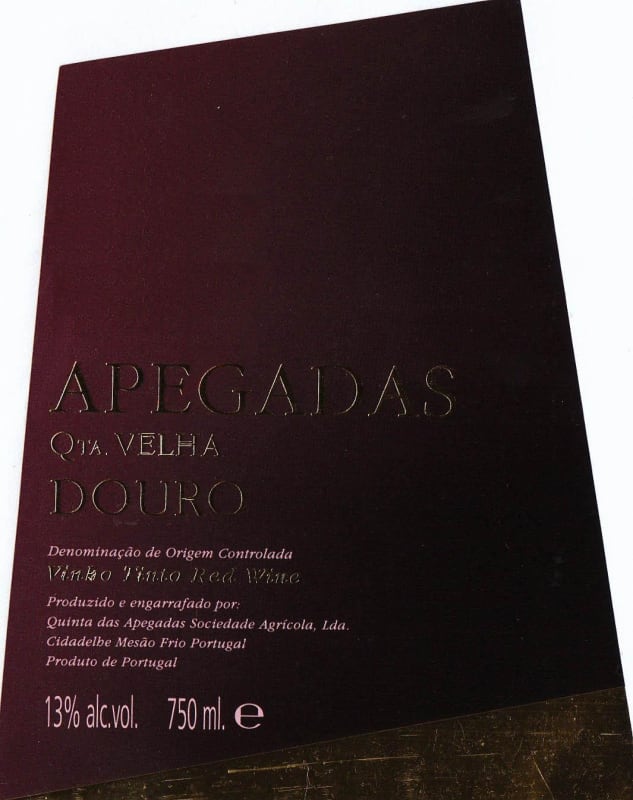 Quinta das Apegadas Quinta Velha Tinto 2007 Front Label