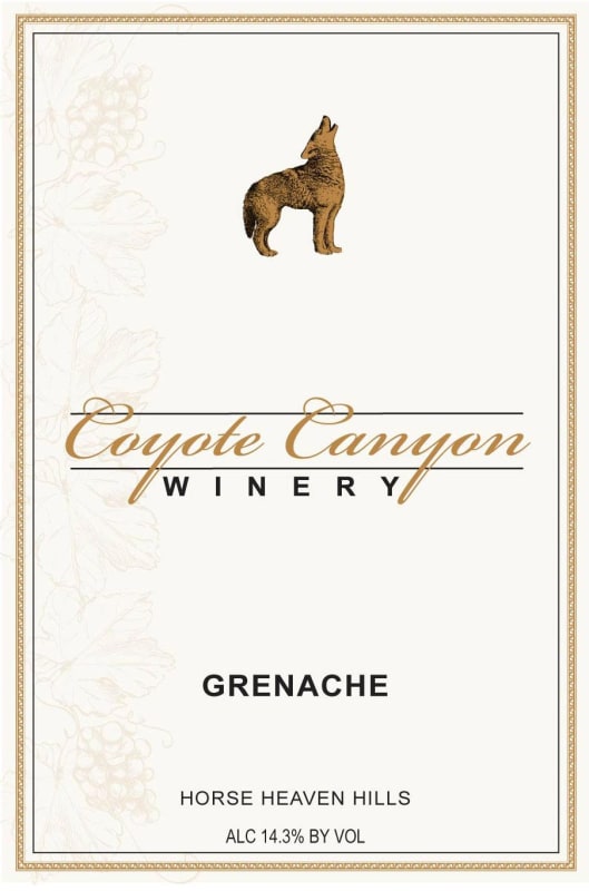 Coyote Canyon Winery and Lounge Grenache 2011 Front Label