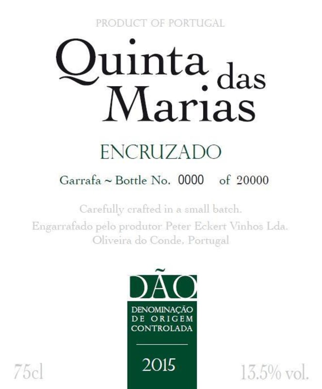 Quinta das Marias Encruzado 2015 Front Label