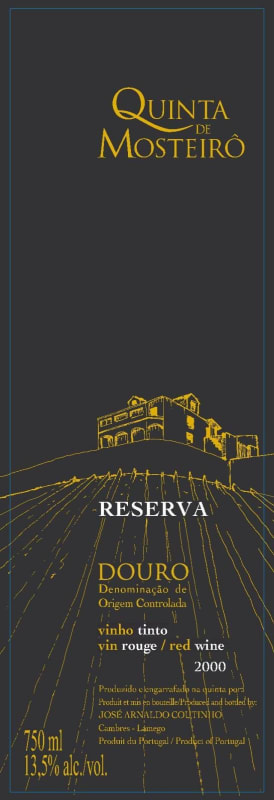 Quinta de Mosteiro Reserva Tinto 2000 Front Label