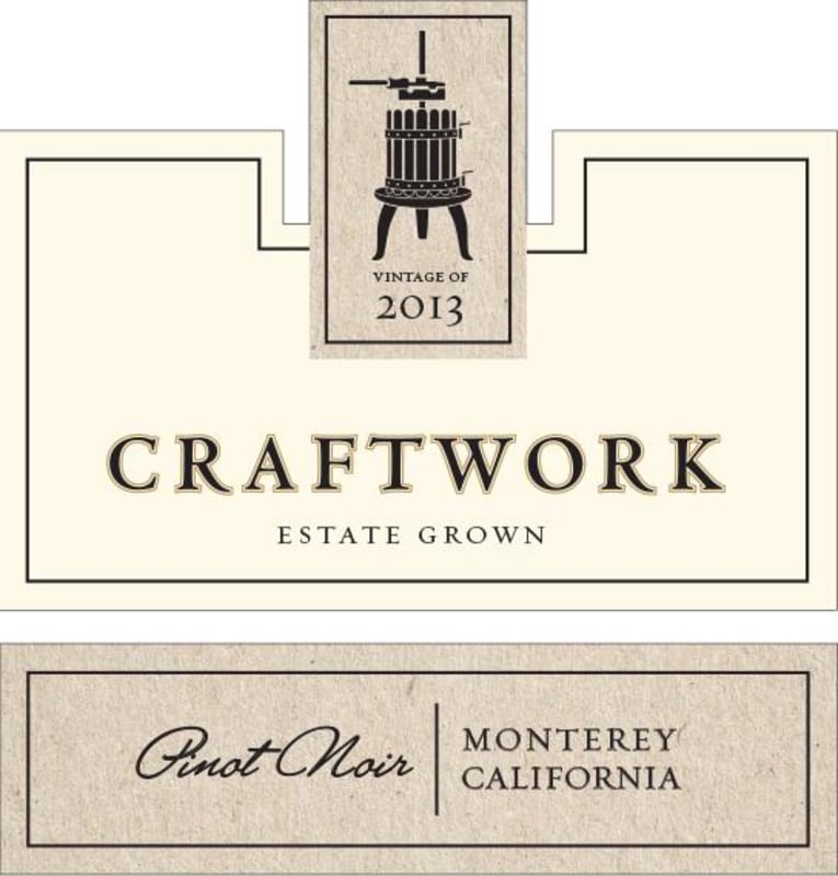 Craftwork Wines Estate Pinot Noir 2013 Front Label