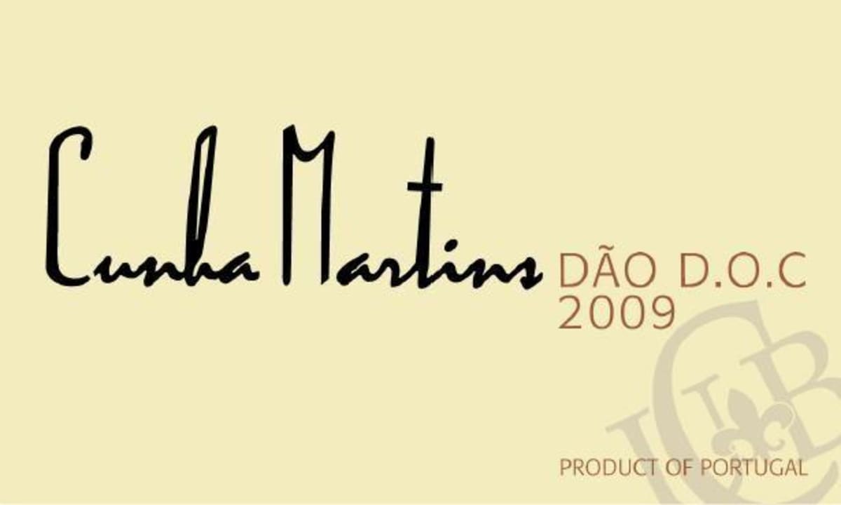 Quinta do Cerrado Cunha Martins Tinto 2009 Front Label
