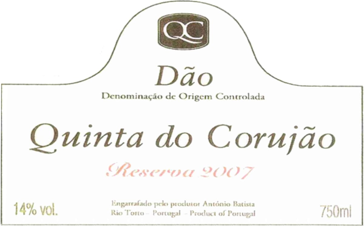 Quinta do Corujao Reserva 2007 Front Label