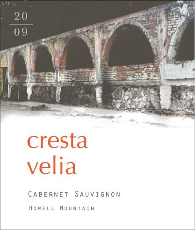 Cresta Velia Cabernet Sauvignon 2009 Front Label