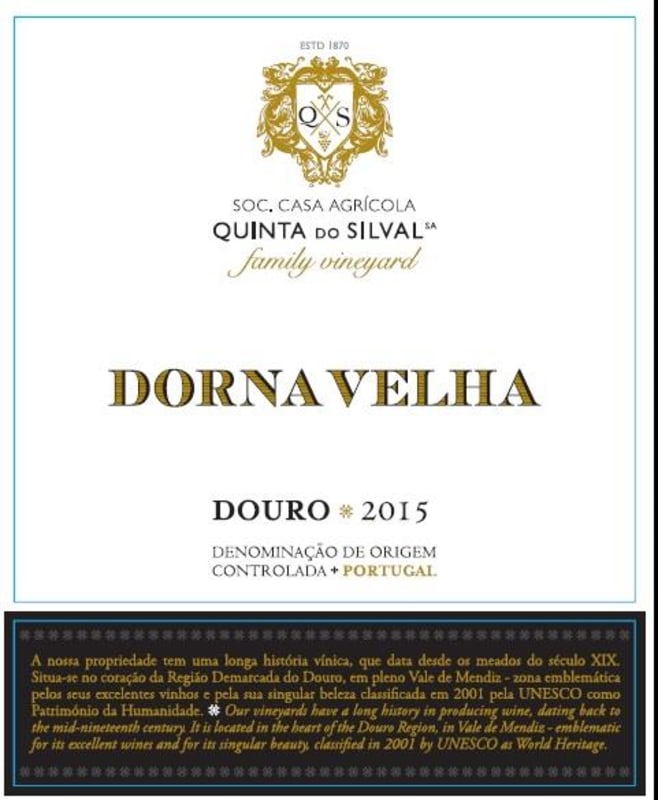 Quinta Do Silval Dorna Velha Branco 2015 Front Label