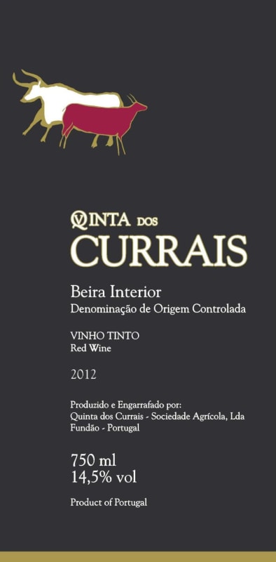 Quinta dos Currais Tinto 2012 Front Label