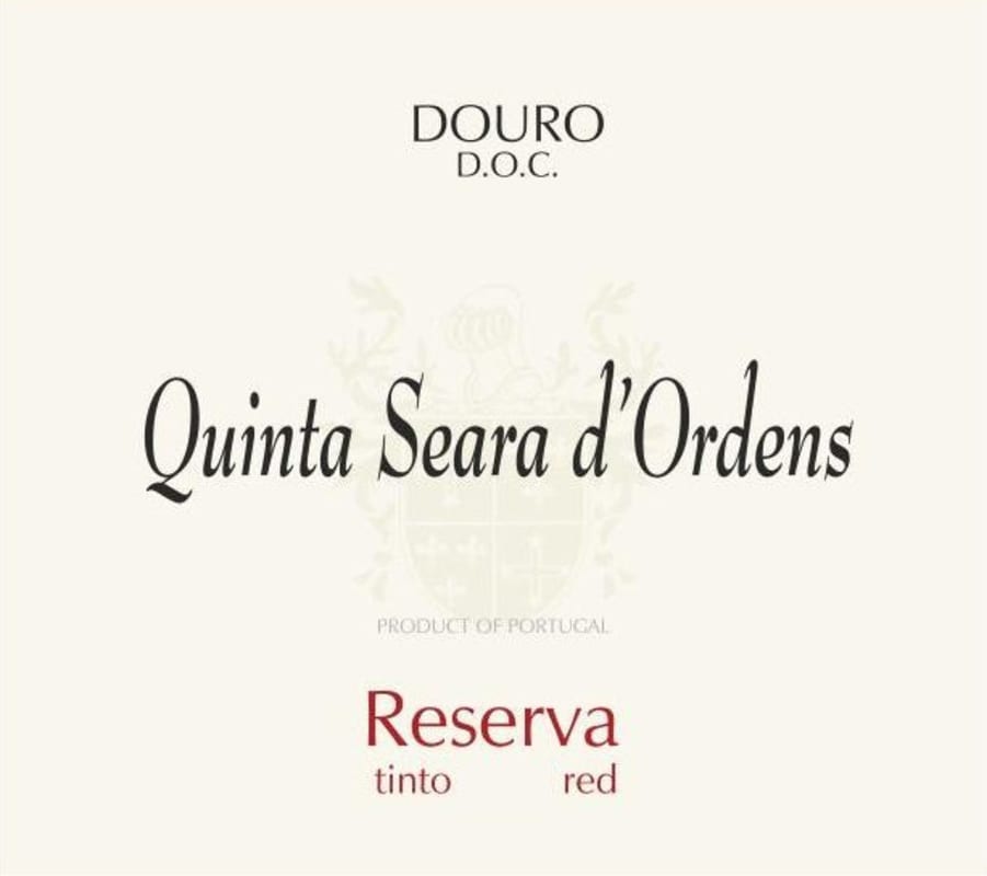 Quinta Seara d'Ordens Reserva Tinto 2012 Front Label