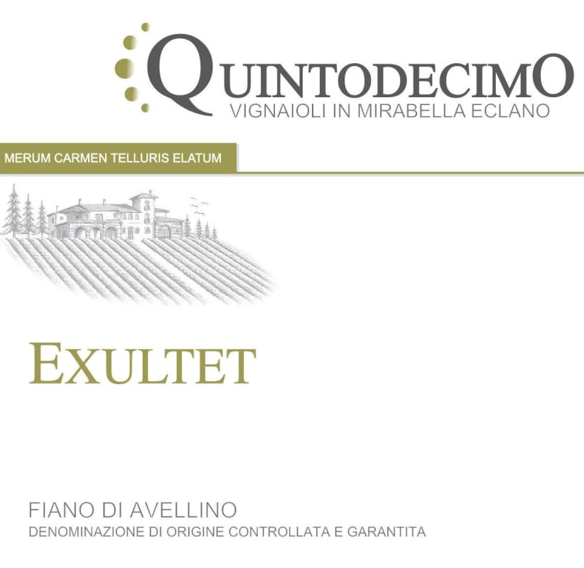 Quintodecimo Fiano di Avellino Exultet 2014 Front Label