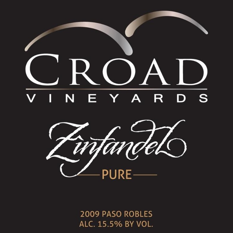 Croad Vineyards Zinfandel Pure 2009 Front Label