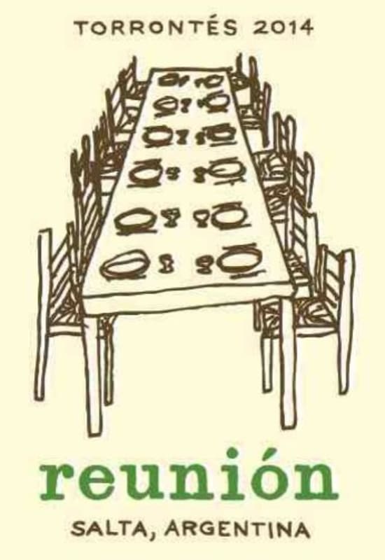 R.J. Vinedos Reunion Torrontes 2014 Front Label