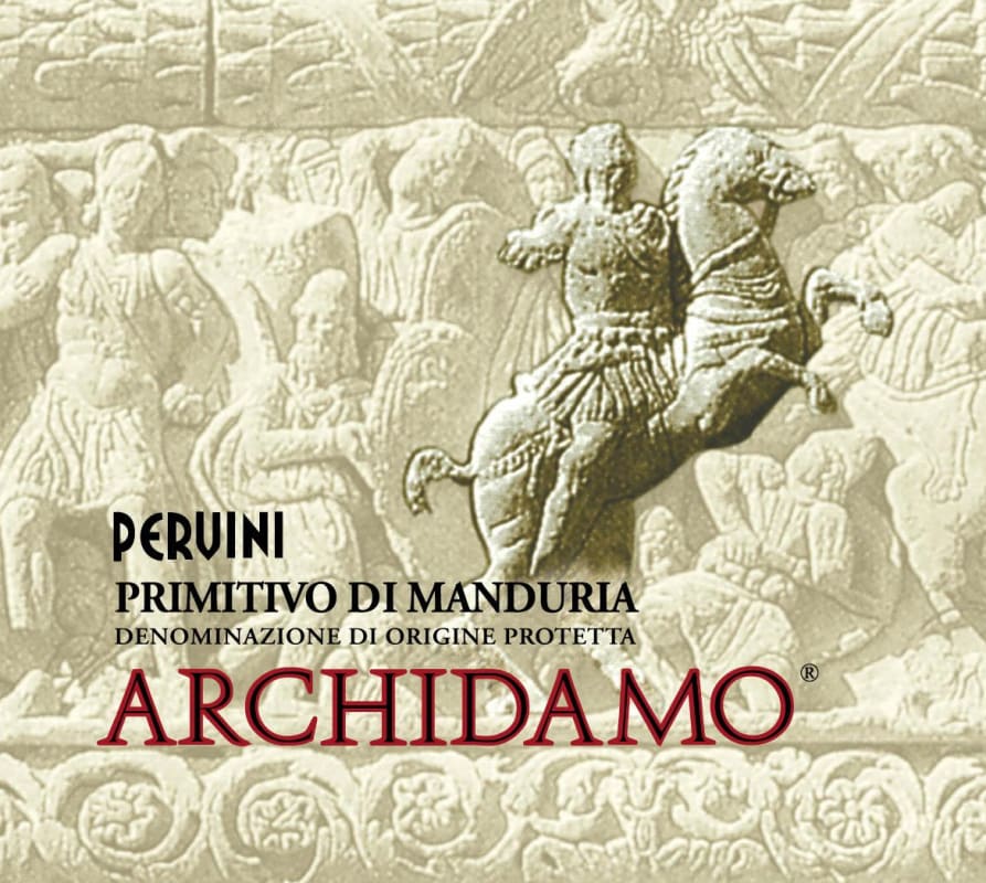 Racemi Primitivo di Manduria Archidamo Pervini 2015 Front Label