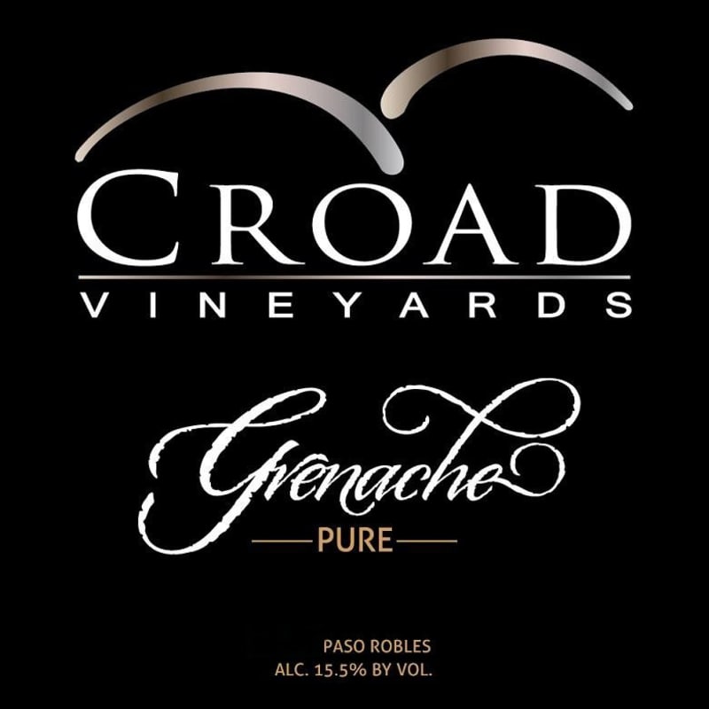 Croad Vineyards Grenache Pure 2010 Front Label