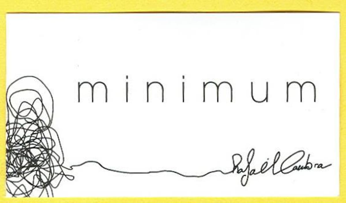 Rafael Cambra Minimum 2011 Front Label