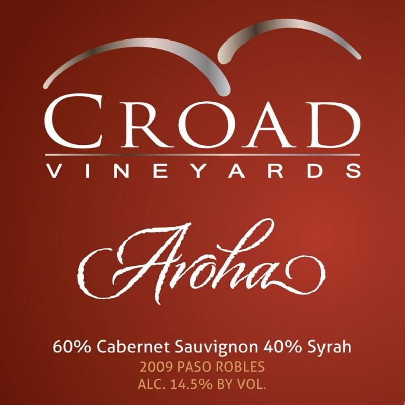 Croad Vineyards Aroha 2009 Front Label