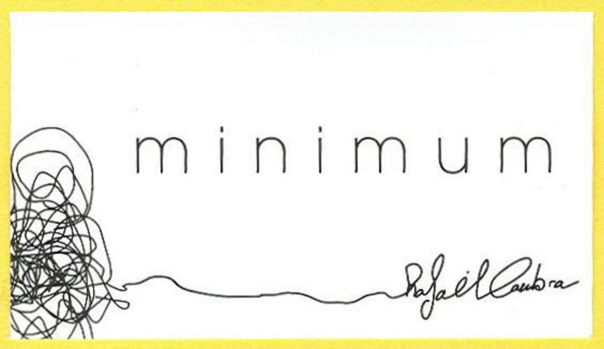 Rafael Cambra Minimum 2003 Front Label