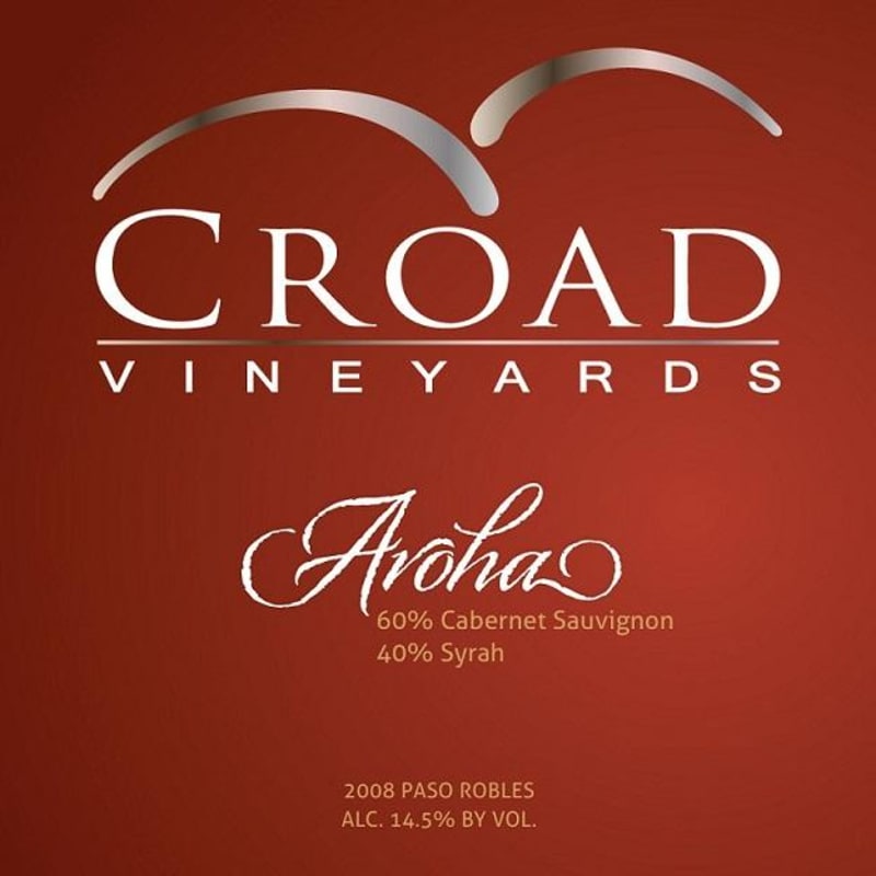 Croad Vineyards Aroha 2008 Front Label