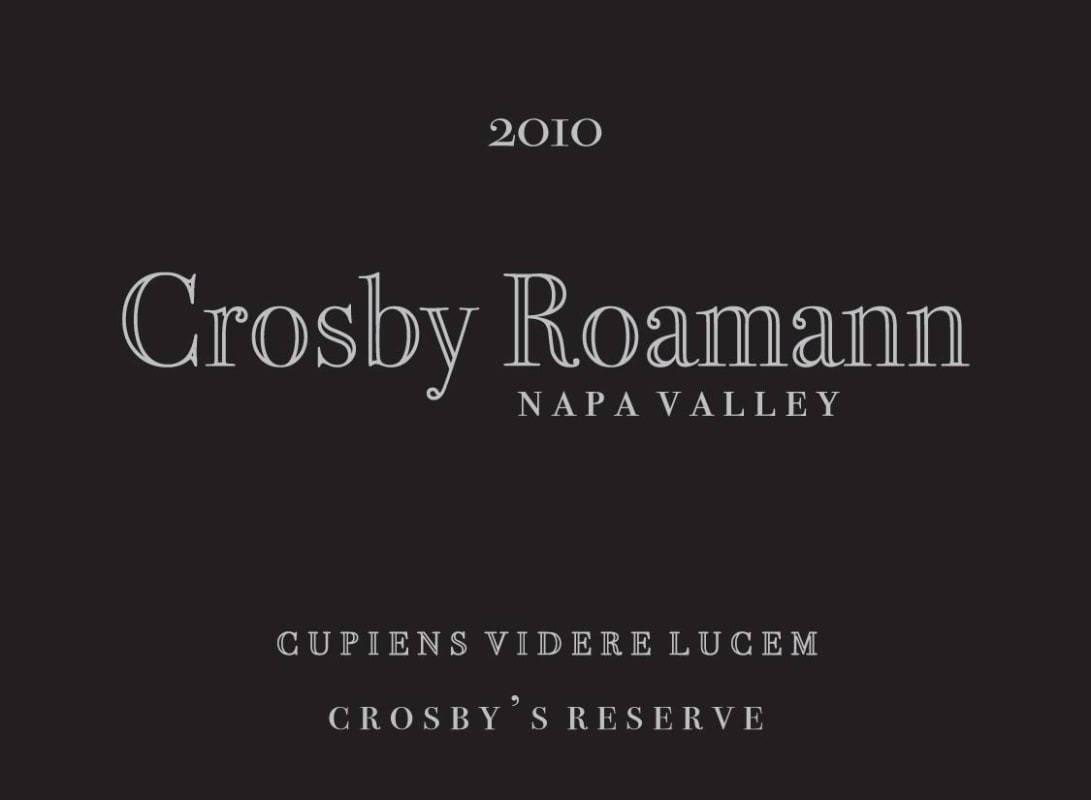 Crosby Roamann Cross Reserve 2010 Front Label