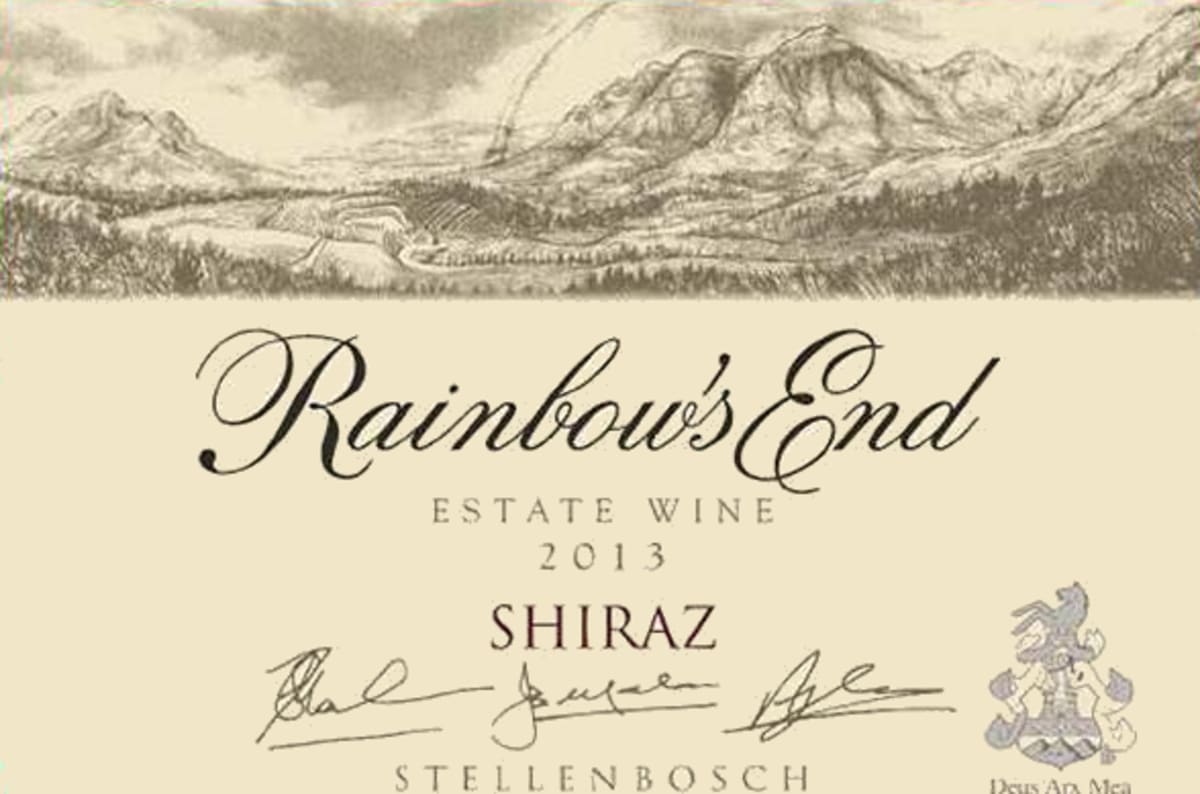 Rainbow's End Estate Single Vineyard Shiraz 2013 Front Label