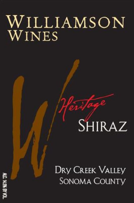 Williamson Wines Heritage Shiraz 2014 Front Label