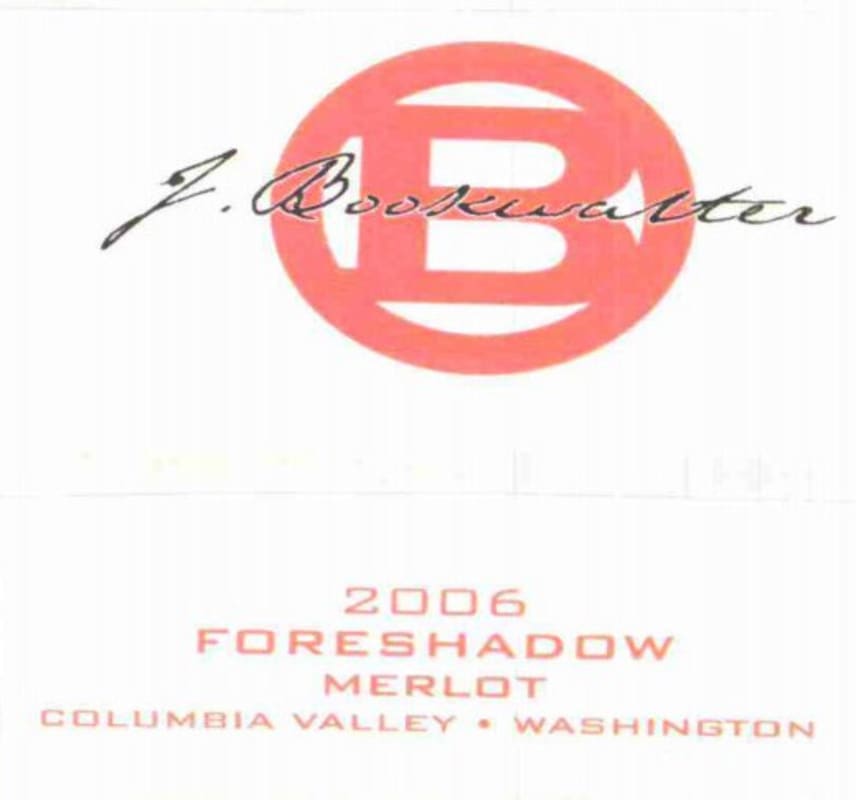 J. Bookwalter Foreshadow Merlot 2006 Front Label