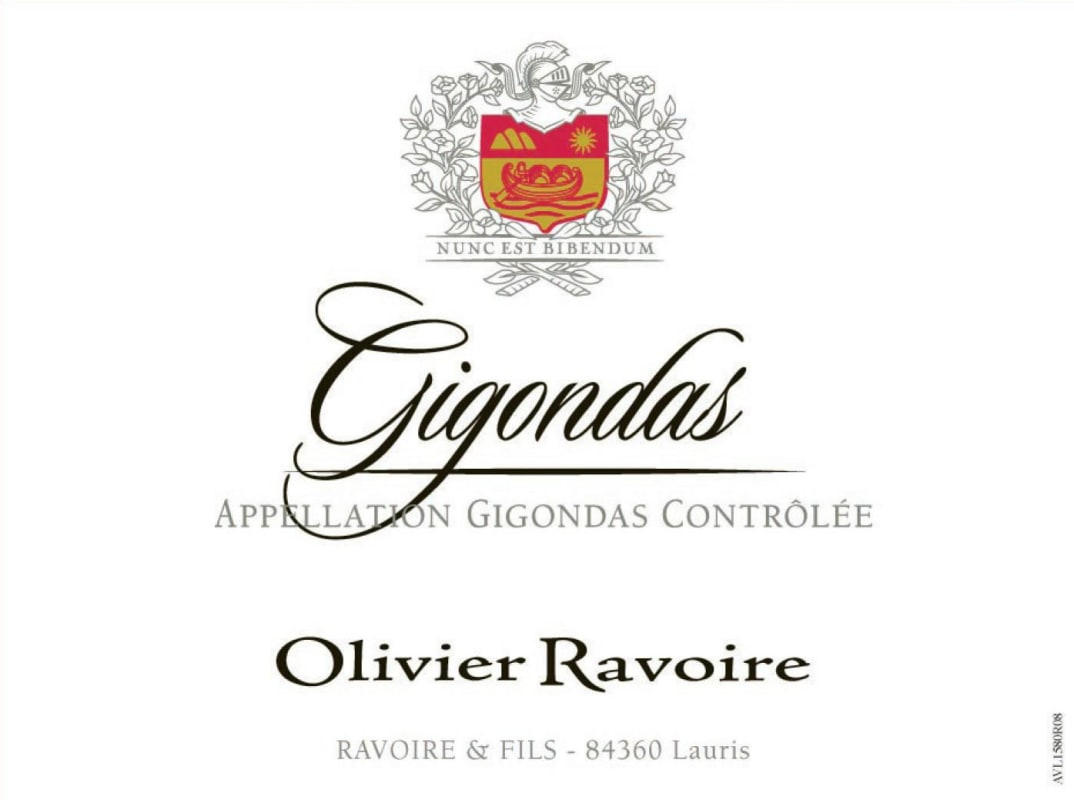 Ravoire & Fils Gigondas 2012 Front Label