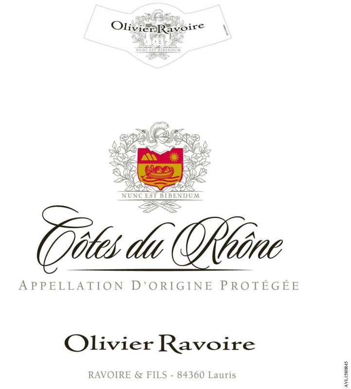 Ravoire & Fils Cotes du Rhone 2014 Front Label