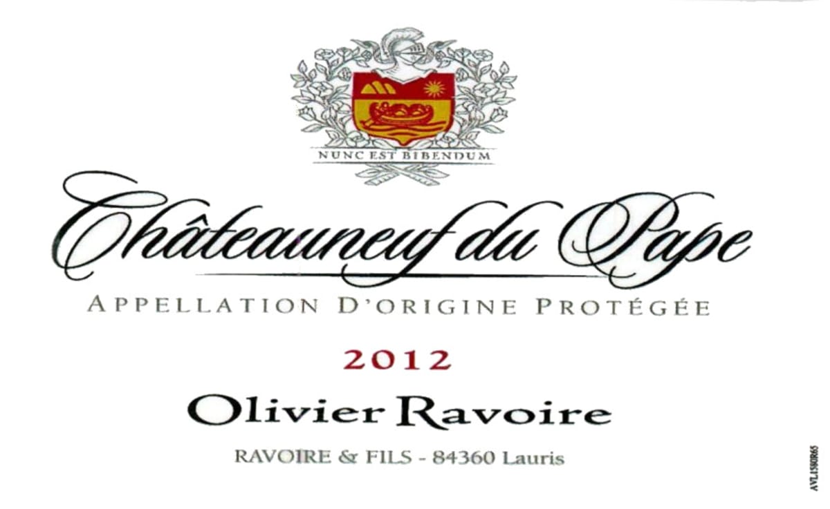 Ravoire & Fils Chateauneuf-du-Pape 2012 Front Label