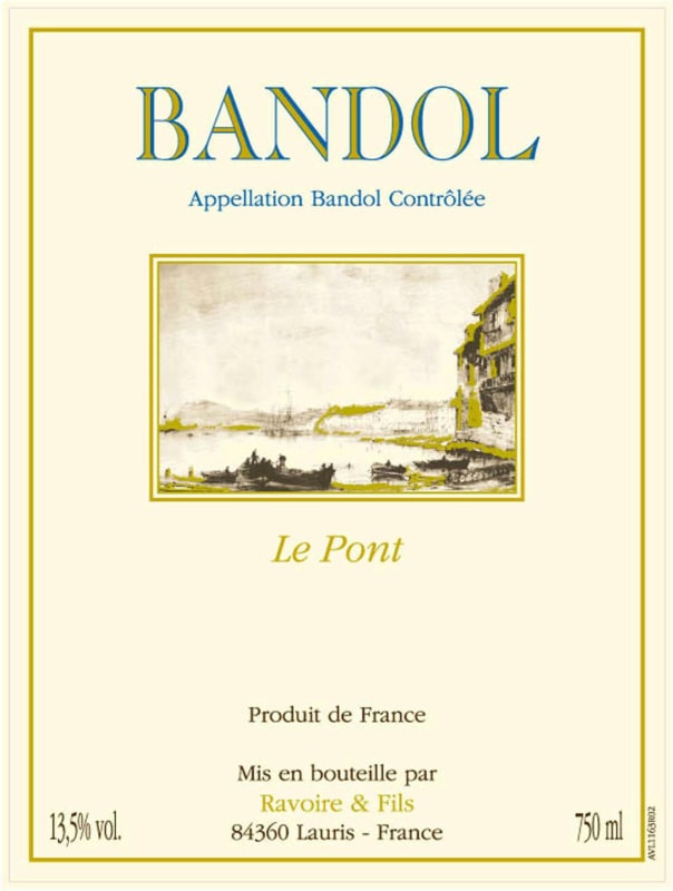 Ravoire & Fils Bandol Le Pont 2010 Front Label
