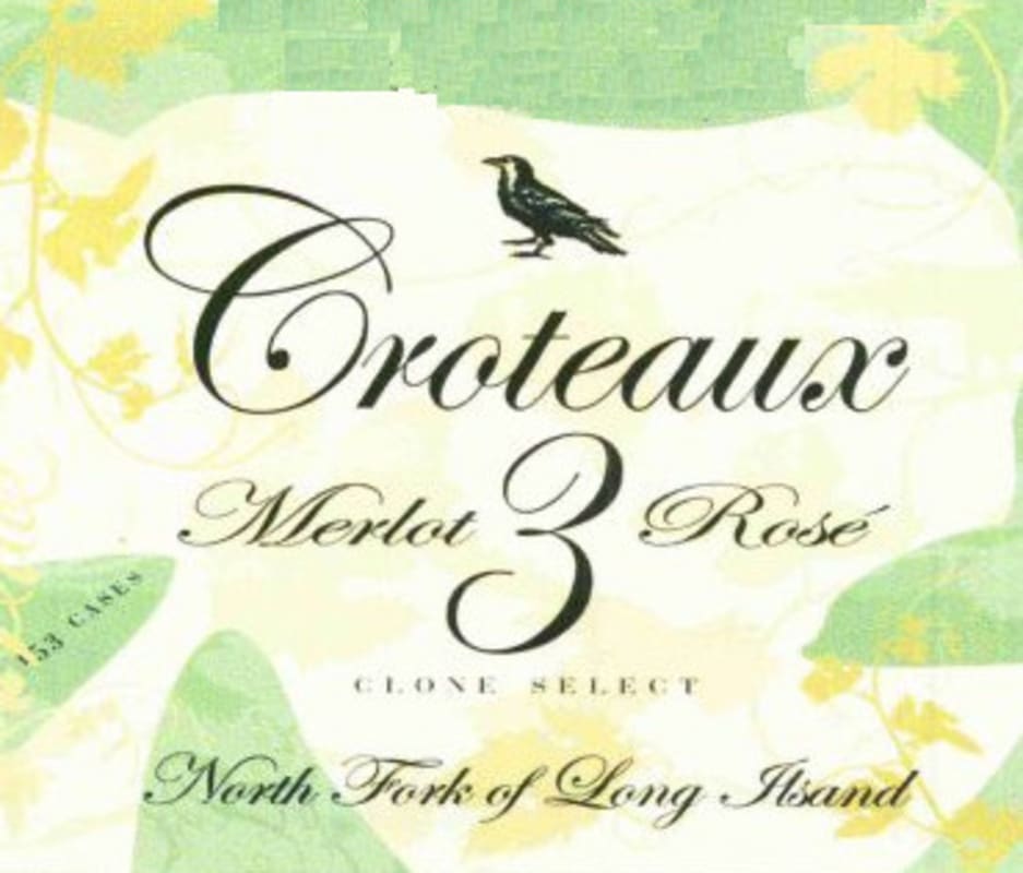 Croteaux Vineyards Merlot 3 Rose 2015 Front Label