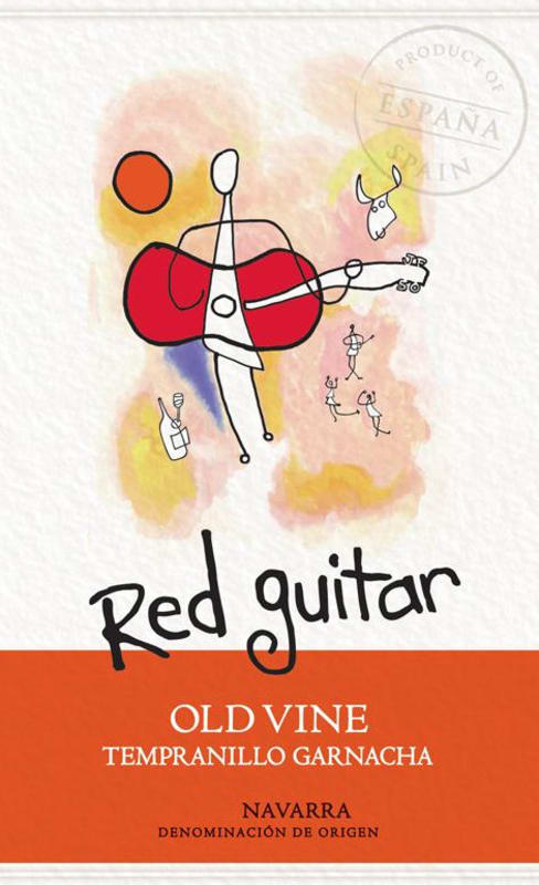 Red Guitar Old Vine Tempranillo Garnacha 2011 Front Label