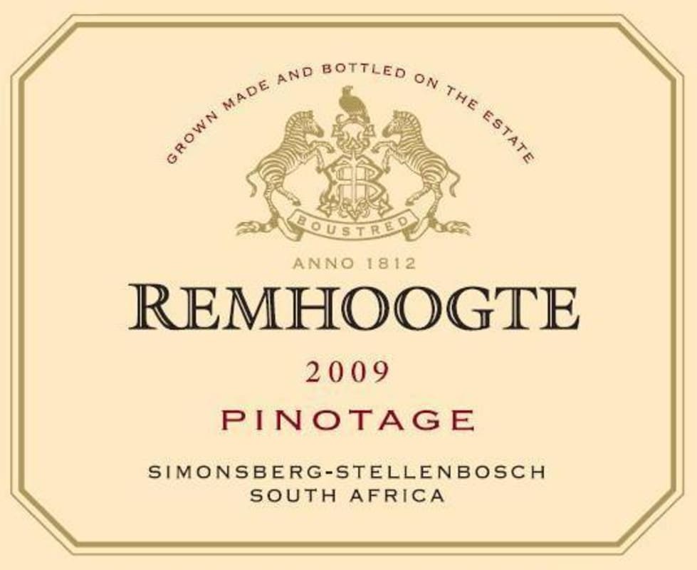 Remhoogte Pinotage 2009 Front Label