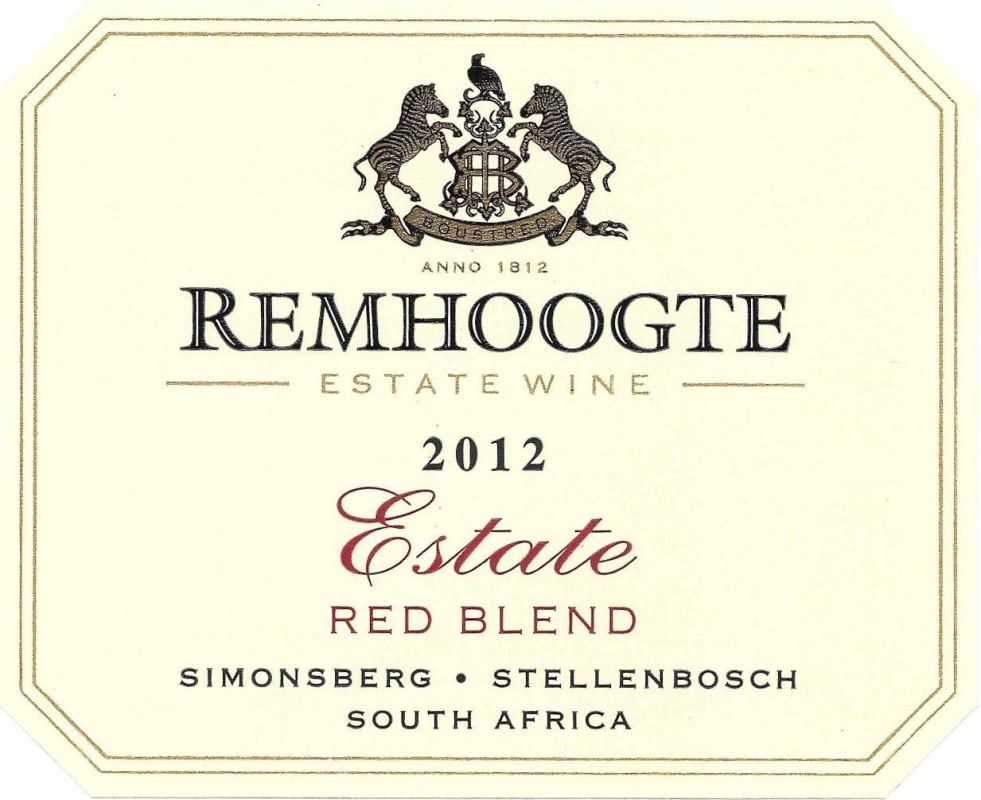 Remhoogte Estate Blend 2012 Front Label