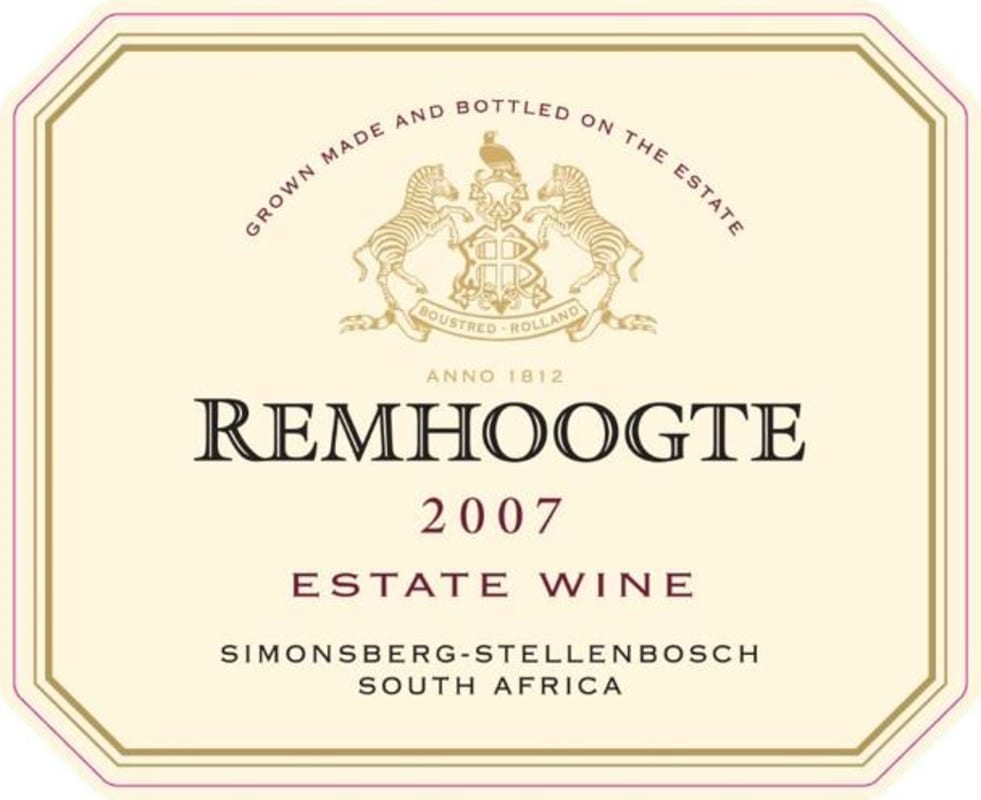 Remhoogte Estate Blend 2007 Front Label