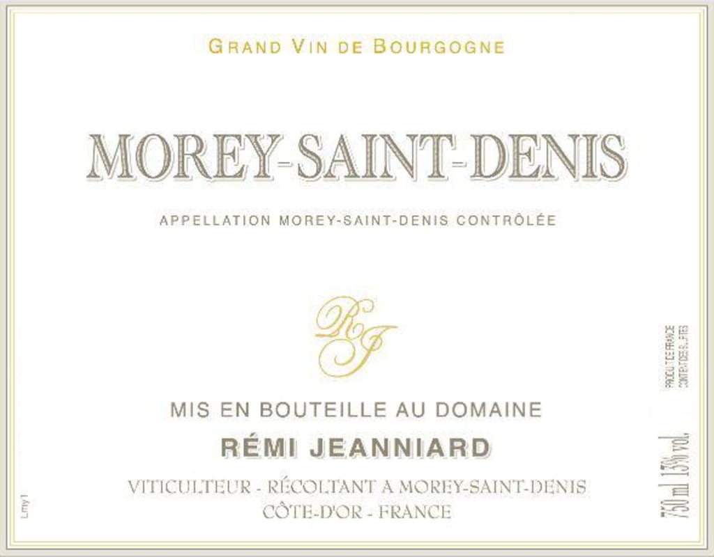 Remi Jeanniard Morey-Saint-Denis 2013 Front Label