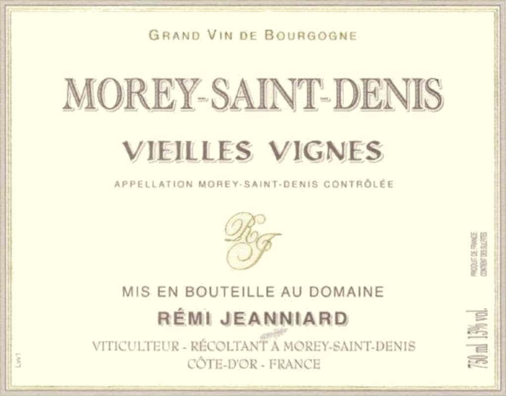 Remi Jeanniard Morey-Saint-Denis Vieilles Vignes 2011 Front Label