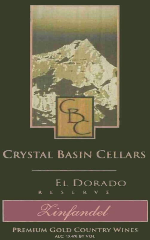 Crystal Basin Cellars Reserve Zinfandell 2002 Front Label