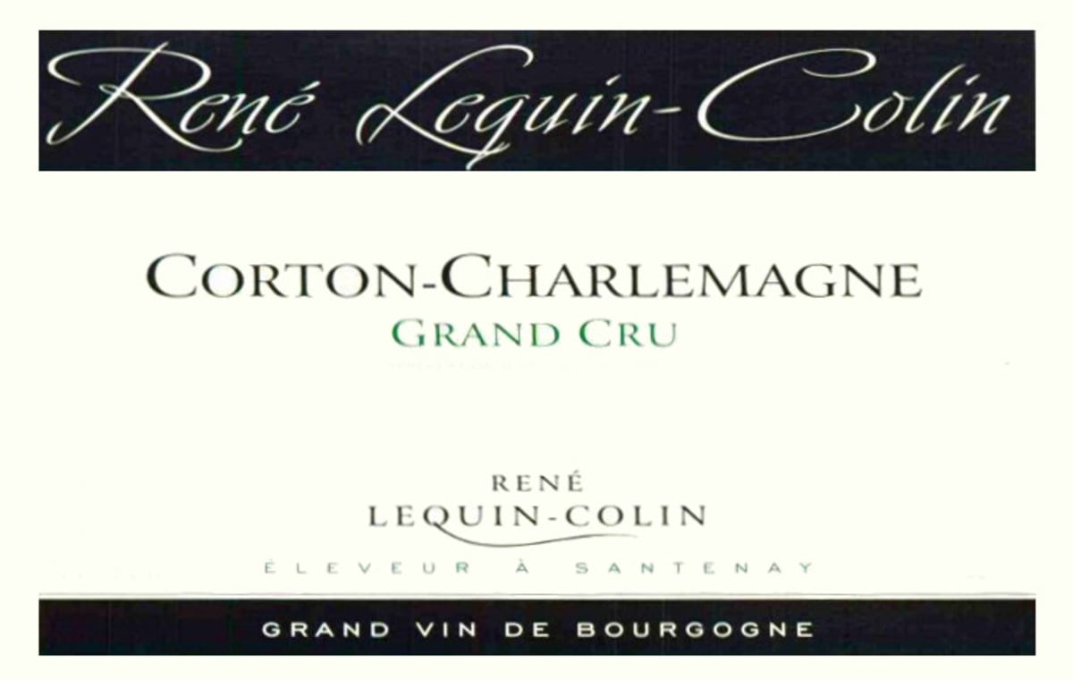 Rene Lequin-Colin Corton-Charlemagne Grand Cru 2010 Front Label