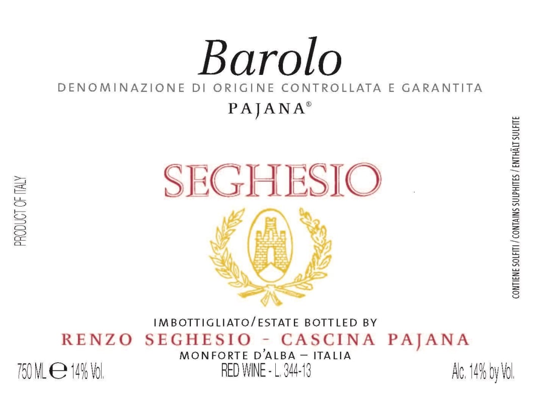 Jean-Francois Gadeau Barolo Pajana 2010 Front Label