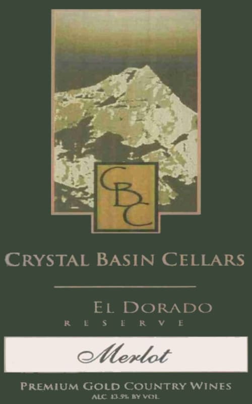 Crystal Basin Cellars Reserve Merlot 2002 Front Label