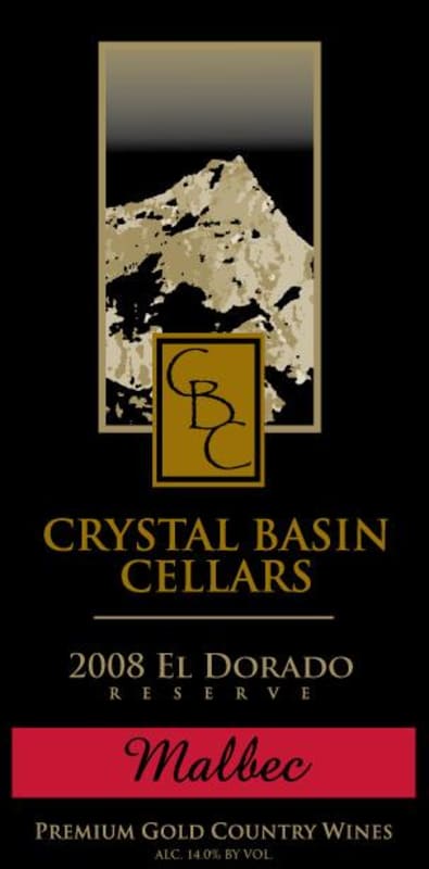 Crystal Basin Cellars Reserve Malbec 2008 Front Label