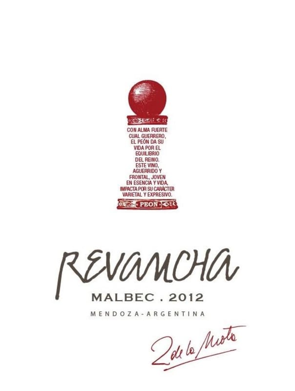 Revancha Vinos Malbec 2012 Front Label