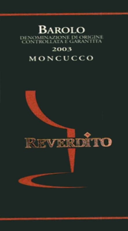 Reverdito Barolo Moncucco 2003 Front Label